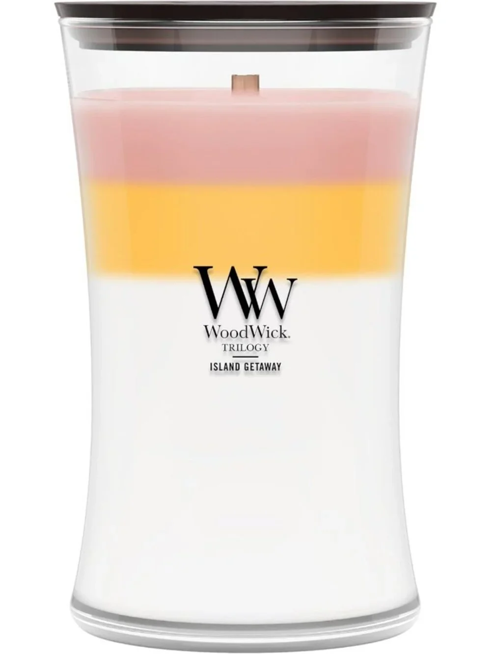 Large 21.5 oz Hourglass Trilogy Candle - Crackling Wick, Perfect Gift for All